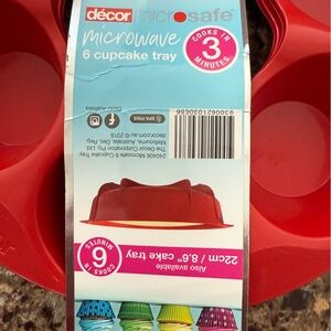 Decor Red Microwave Cupcake Tray